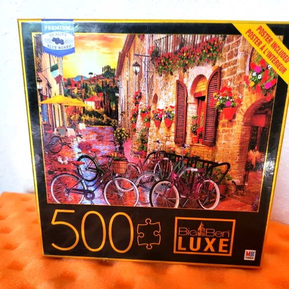 MILTON BRADLEY HASBRO Big Ben Luxe Durable Board Biking in Tuscany Puzzl… - Picture 1 of 6
